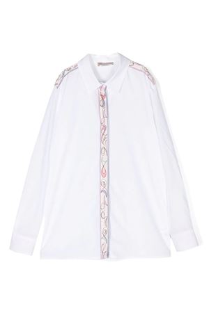 Camicia in cotone bianco EMILIO PUCCI KIDS | PS5A10P0013100